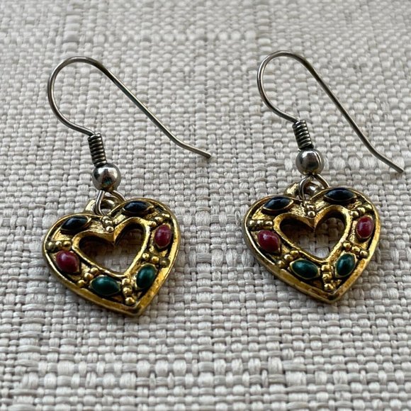 Vintage Earrings Gold Tone Fashion Ear Jewelry Women Earrings - Picture 3 of 10